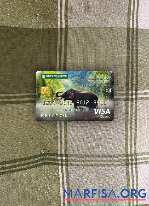 Blank Kenya Co operative Bank visa classic card photolook front sample